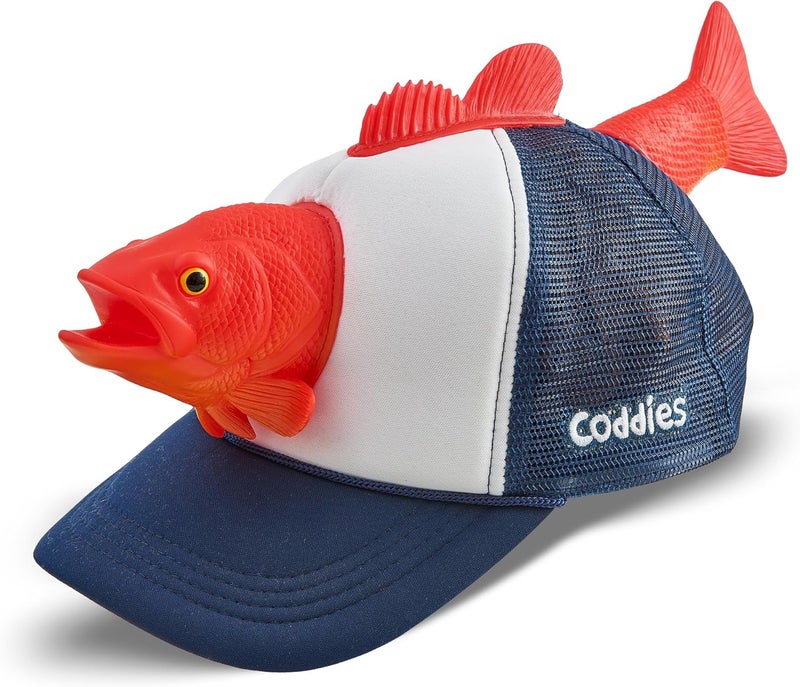 Coddies Bass Fish Hat - Hilarious Novelty Bass Fishing Hat, Perfect Gag Fishing Gift for Anglers, Dads & Fish Enthusiasts - Image 1